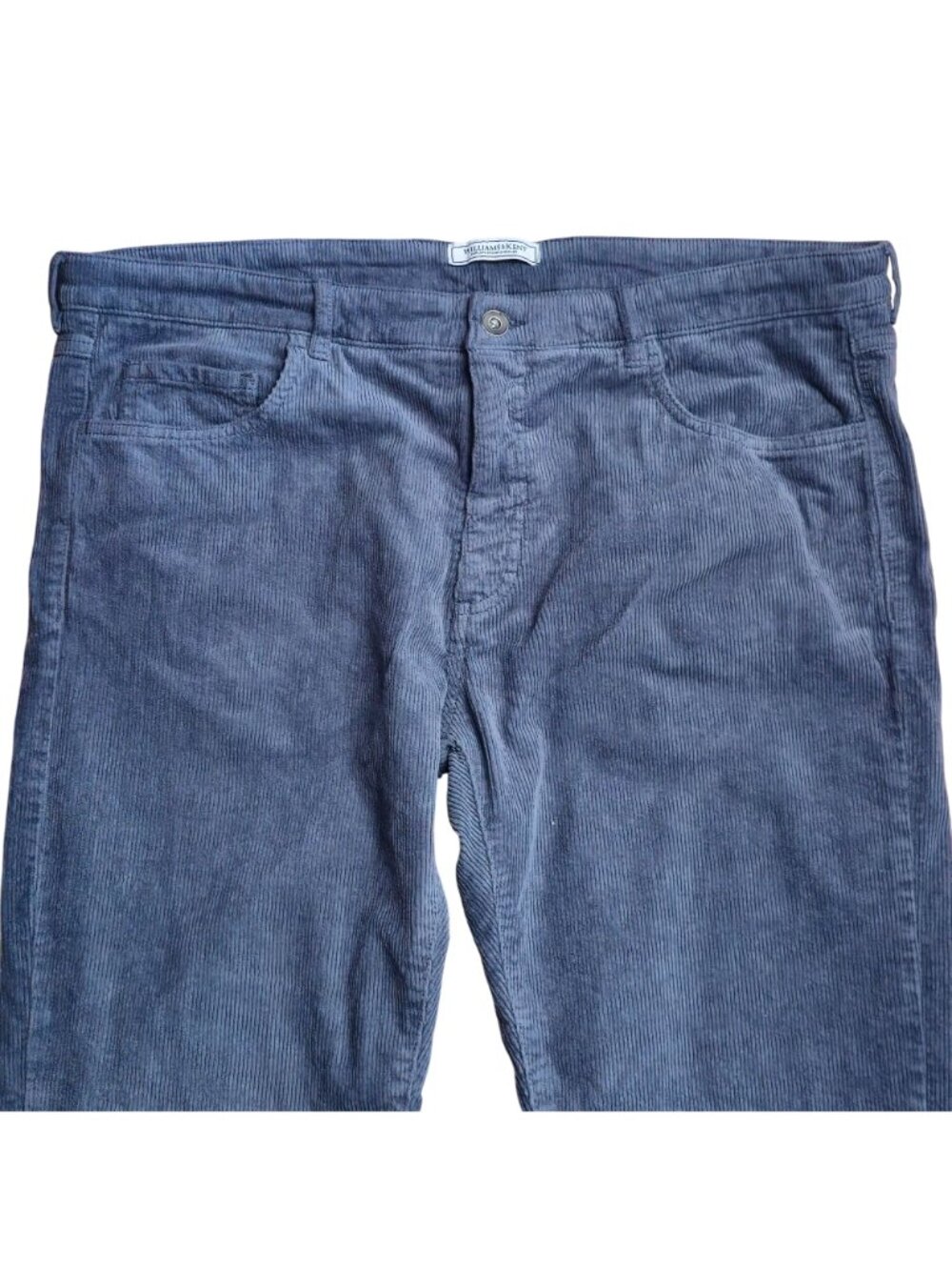 Vintage Williams & Kent Corduroy Pants 38x32 Blue Gray Straight Leg Slacks 90s - Picture 2 of 9